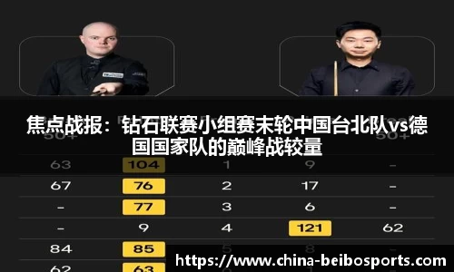 焦点战报：钻石联赛小组赛末轮中国台北队vs德国国家队的巅峰战较量